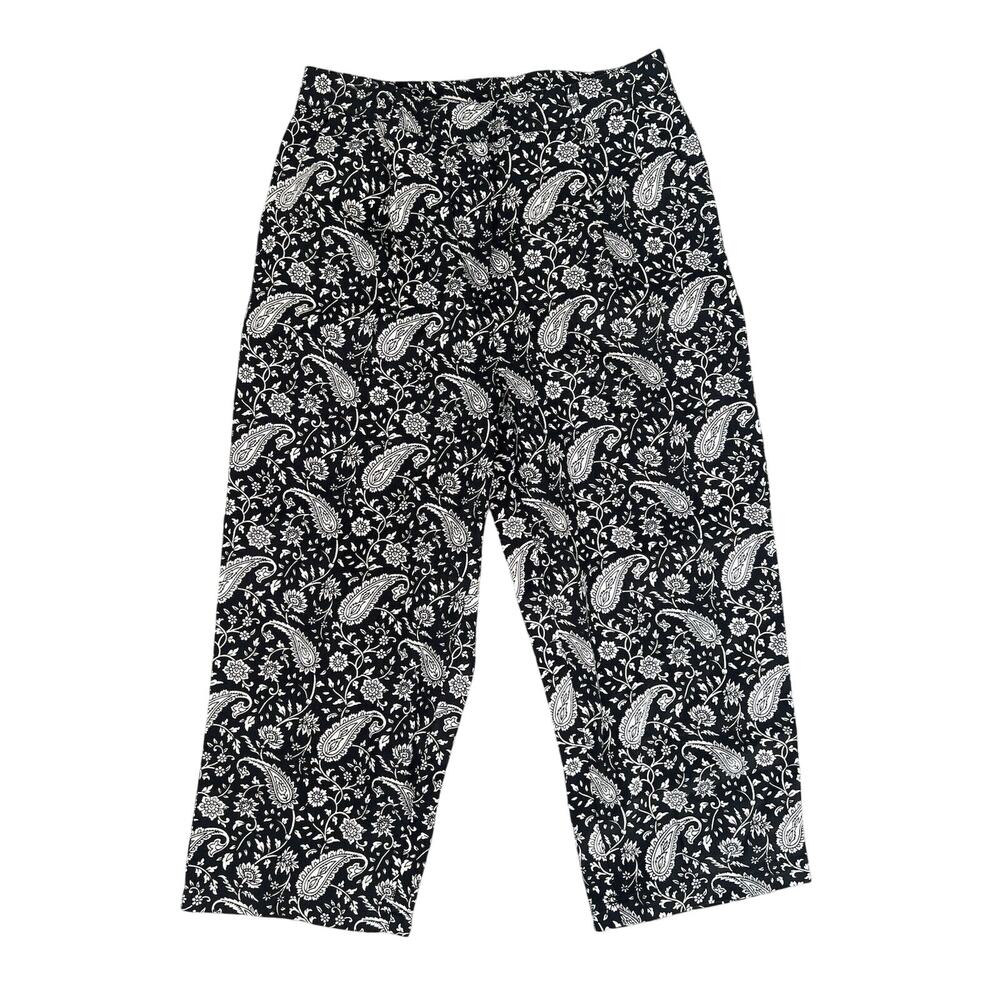 Revolve Cleobella Organic Dana Trouser, Wide Leg Cropped Paisley Pant, NWT SZ L